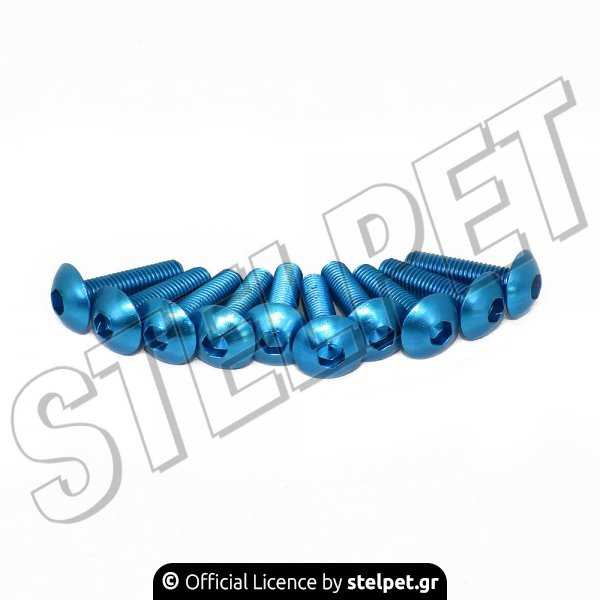Βίδες αλουμινίου 5x25mm σετ 10τμχ μπλε